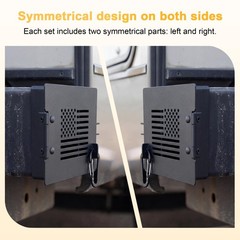 Aluminum RV Bumper End Cap 2 Pack, Fits 4-Inch Square Camper Bumpers, black