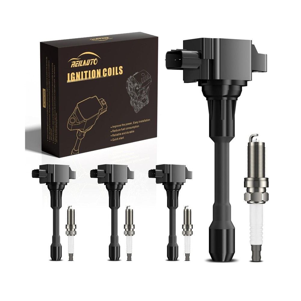 Ignition Coil Pack and Iridium Spark Plug for 2007-2019 Nissan Altima Cube Ro…
