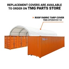 20x40ft Dual Truss Container Shelter, 17oz PVC