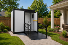ADA Portable Restroom Handicap Accessible Toilet w/ Sink Light Vent Fan Outdoor
