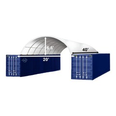 20’x40′ Shipping Container Canopy Shelter 11oz PE | Easy Install Complete Kit