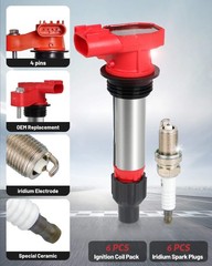 Ignition Coil Packs and Iridium Spark Plugs Fits for Chevrolet Camaro Travers…