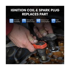 Set of 4 Ignition Coil Pack UF672 and Iridium Spark Plug 97390 4 Pa… Fast Ship