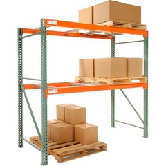 Global Industrial Teardrop Pallet Rack Starter 144″W X 48″D X 120″H 5970 Lbs.