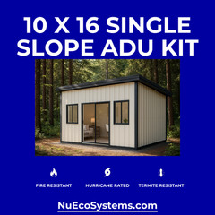 Galvanized Steel Backyard Office Granny Flat Tiny Home Kit Front Porch