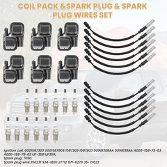 6PCS UF359 Ignition Coil with 12 Iridium Spark Plug and Wire Set | Compatible…