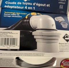 Easy Slip Elbow Fitting and 4-in-1 Adapter for RV Sewer Hose Brand New