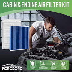 Cabin & Engine Air Filter Fit for Toyota Corolla 2009-19, Matrix 2009-14, Yaris
