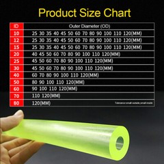 ID 6mm/8mm/10mm/12mm-40mm PU Polyurethane Hollow Rod Urethane Tube Length 500mm