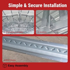 40x36x13′ Shipping Container Roof Kit Heavy Duty Steel Shelter No Containers