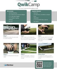 Fernco QwikCamp RV and Camper Sewer Waste Plumbing Connection RVKIT1, Black