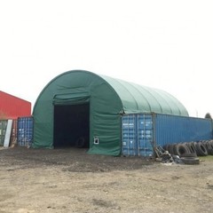 Front Panel W/ Winch door for W20′ Container Shelter 11oz PE Container Shelter