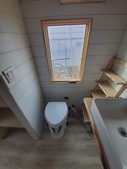 Tiny House On Wheels 2 Lofts, HVAC, W/D, Microwave, Stove, Composting Toilet