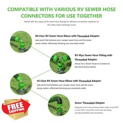 RV Sewer Hose Adapter Coupler for Camper Hoses Dump Station Inlets
