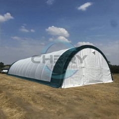 W30’xL85’xH15′ Single Truss Arch Storage Shelter 11OZ PE Canvas Building Shelter