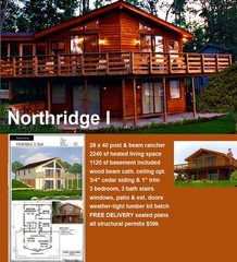 The Northridge I, wood shell Kit Lumber batch. FREE Del. Continental USA!!