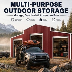 42’x30’x15′ Metal Garage Shed Barn Outdoor Storage Heavy Duty Galvanized Steel