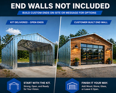 30x40x12 DuroSpan Steel Building Clear Span Prefabricated Garage Kit Snow Rated