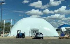 Air Dome, 7200 sq. ft., air structure, 60″ x 120″, HVAC 50 ton Trane gas unit