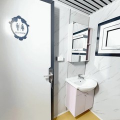 Bastone Private Toilet Portable Toilet with Fan-shaped Door Shower