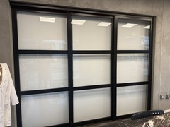 👉 Commercial Sliding Glass Office Walls 10.5’ x 8’ – Complete w/ Track