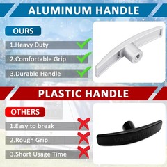 SAQXK 2pcs Aluminum T Handle RV Camper Waste Valve Handles T1003-6MN, White