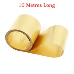 10m Long Brass Foil Belt Metal Sheet Plate Model Making 0.01mm-0.2mm Thick