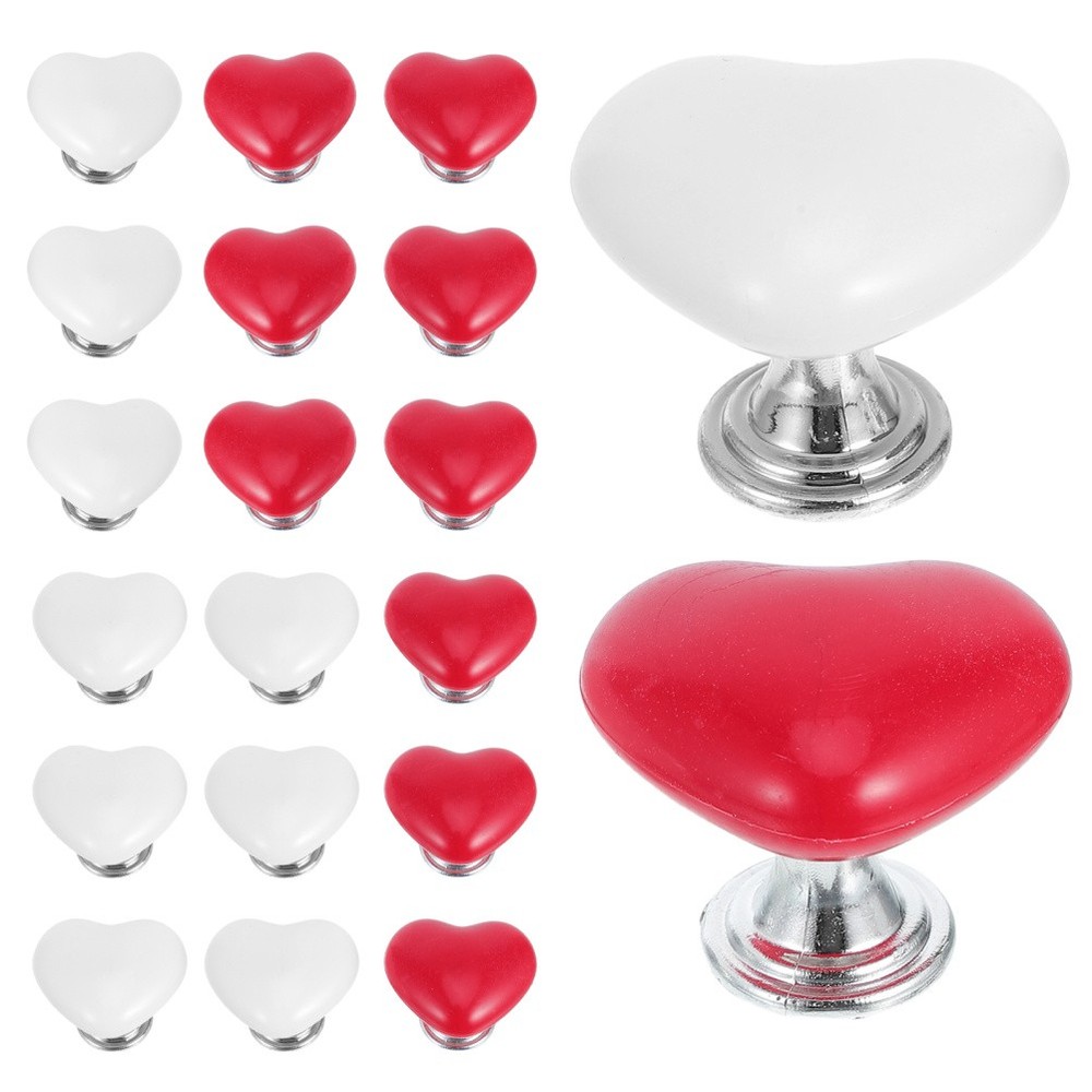 20 PCS Toilet Button Assistant Tool Heart Shaped Pusher Tank Parts