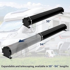 Touri Upgraded RV Adjustable EZ Hose Carrier TR5094BK with 50”-94”, Black