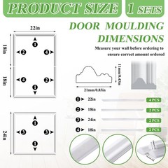 Colingmill Door Moulding Trim Kit 3D Wainscoting Panels