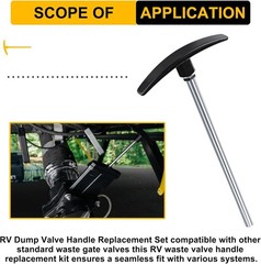 Black RV Waste Valve Extension Tube 8″,Compatible with Valterra/Camco Waste…
