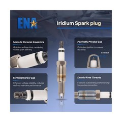 ENA 8 Ignition Coil Pack and Iridium Spark Plug Set 2005-2008 Compatible with…