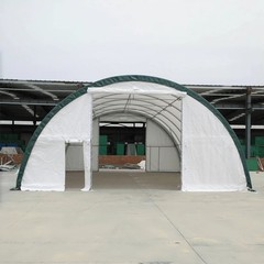W30’xL85’xH15′ Single Truss Arch Storage Shelter 11OZ PE Canvas Building Shelter