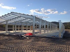 CUSTOM PREFAB KENNEL BUILDINGKITS WITH 2 DOG RUNS 30 x 100 x 10 / 2 dog runs