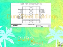 DuroBEAM Steel Rigid Frame Detail Custom Desigin Metal I-Beam Building Drawings