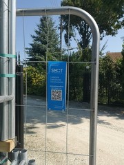 Set of 70 | Construction fence with round corners | 3.5 x 2.0 m | Mobile fence