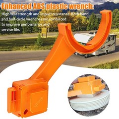 AUCELI 2PCS RV Sewer Hose Wrench, Fits Most 3 Inch and 4 4*1.7*0.3in, Orange