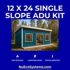 U.S. Made Steel Backyard Office Granny Flat Tiny Home Kit with Patio