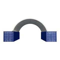 40’x40’x13′ Building Shipping Container 11 oz PE Canvas Fabric Canopy Shelter