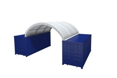 20x20x6.6FT Shipping Container Canopy Shelter Kit | 18OZ PVC | Industrial Tent