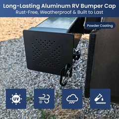 Safoner Aluminum RV Bumper End Cap- Fits Standard 4-Inch Square Camper…