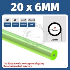 PU Polyurethane Hollow Round Rod Bar Stick Length 500mm Elastic Shock Absorber