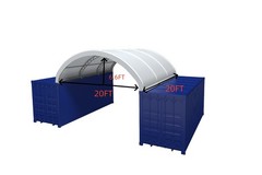 20x20x6.6FT Shipping Container Canopy Shelter Kit | 18OZ PVC | Industrial Tent
