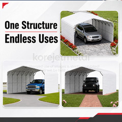 20x30ft Heavy Duty Metal Garage Carport Vehicle Shelter Storage