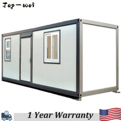 7ftx20ft Portable Office w/ Bathroom Steel Frame Double-Glazed Openable Windows