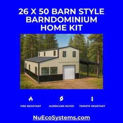 Florida HURRICANE RATED Gable 2 Story Galvanized Steel Barndominium Home Kit
