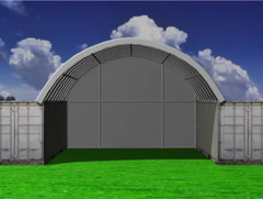 20*20ft 20*40ft Shipping Container Canopy Canvas Fabric Building w/o End Wall