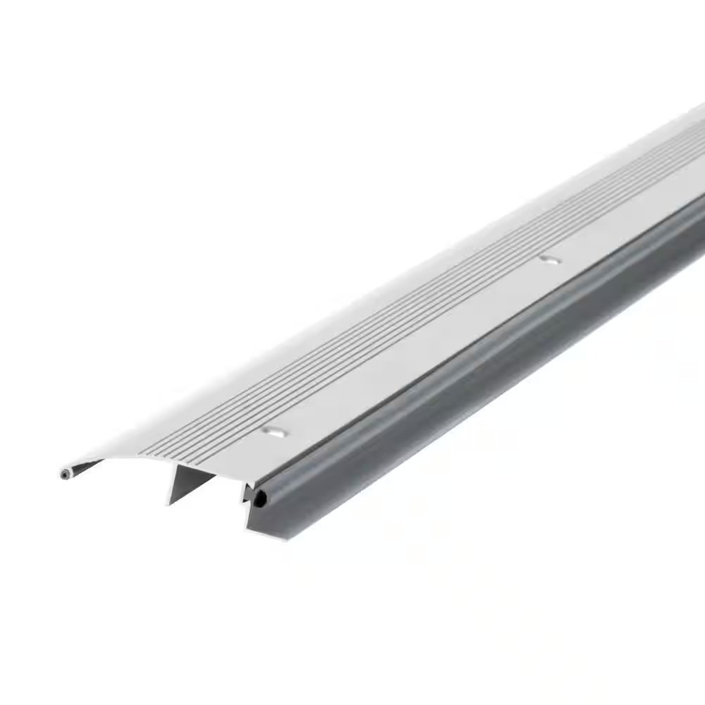 M-D Building 3-1/2 in. x 3/4 in. x 36 in. Silver Aluminum and Vinyl Low-Profile