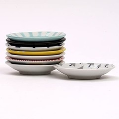 Ogura Ceramic Small Plates 8pcs Set 8.9cm Nordic Style Japan Made Microwave Safe