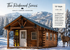 Log Cabin Kit 12′ x 36′ *** SHIPS NATIONWIDE *** The Redwood Series